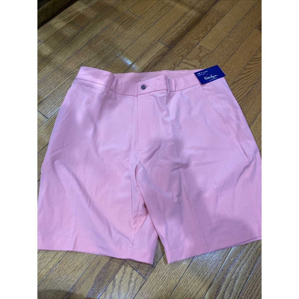 Walter Hagen Size 36 Mens Perf 11 PureFlex 9" Golf Short Coral Wrinkle Resistant